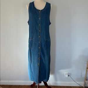 Original TY Wear Dress Size 20W Blue 100% Cotton Pockets Denim